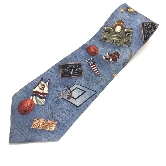 Americana Series Other - Americana Series " Early Basketball " Circa 1963 Vintage Tie Men's Silk Necktie